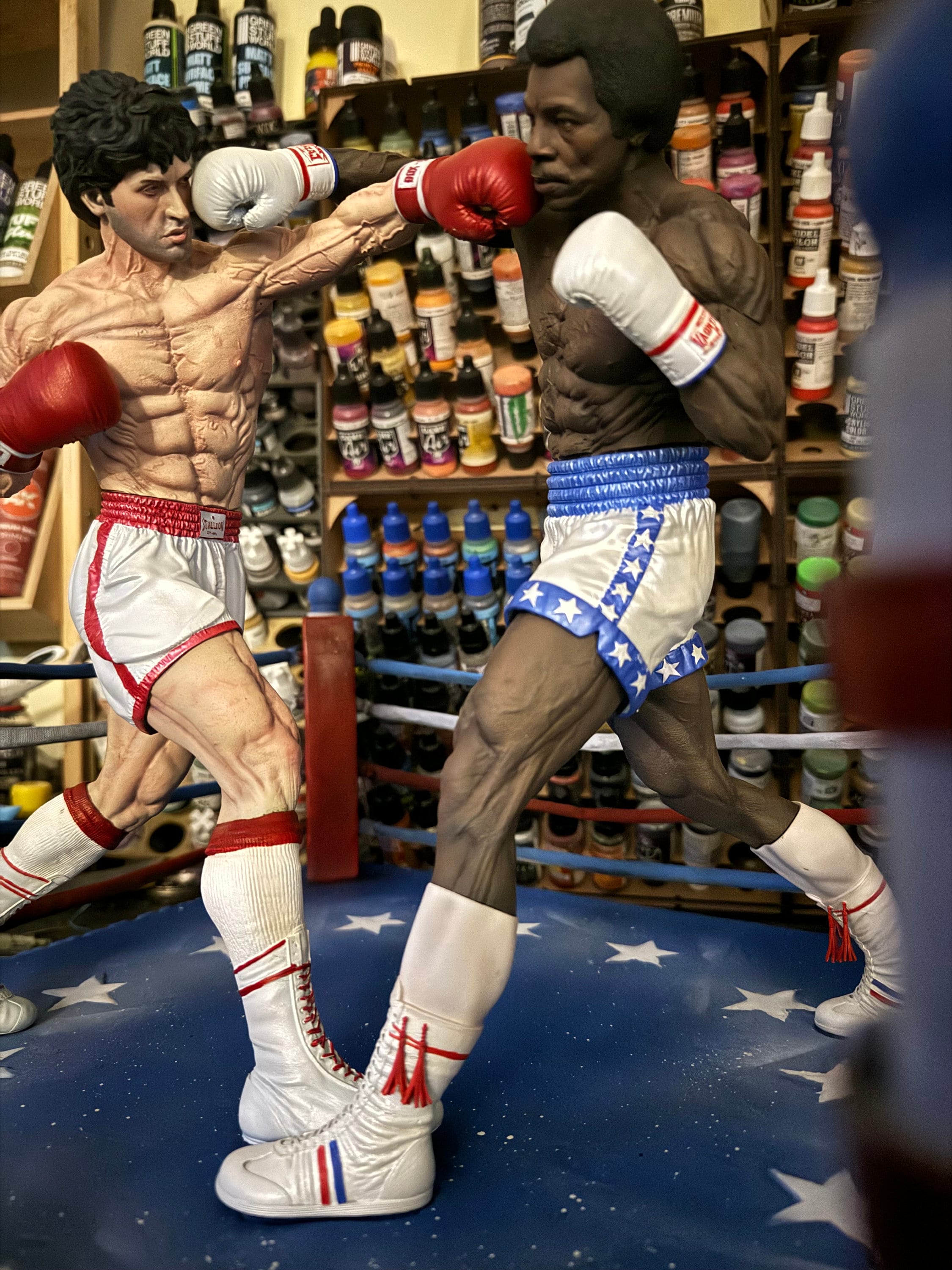 Boxing Legends custom diorama 1/6 figurine hand painted