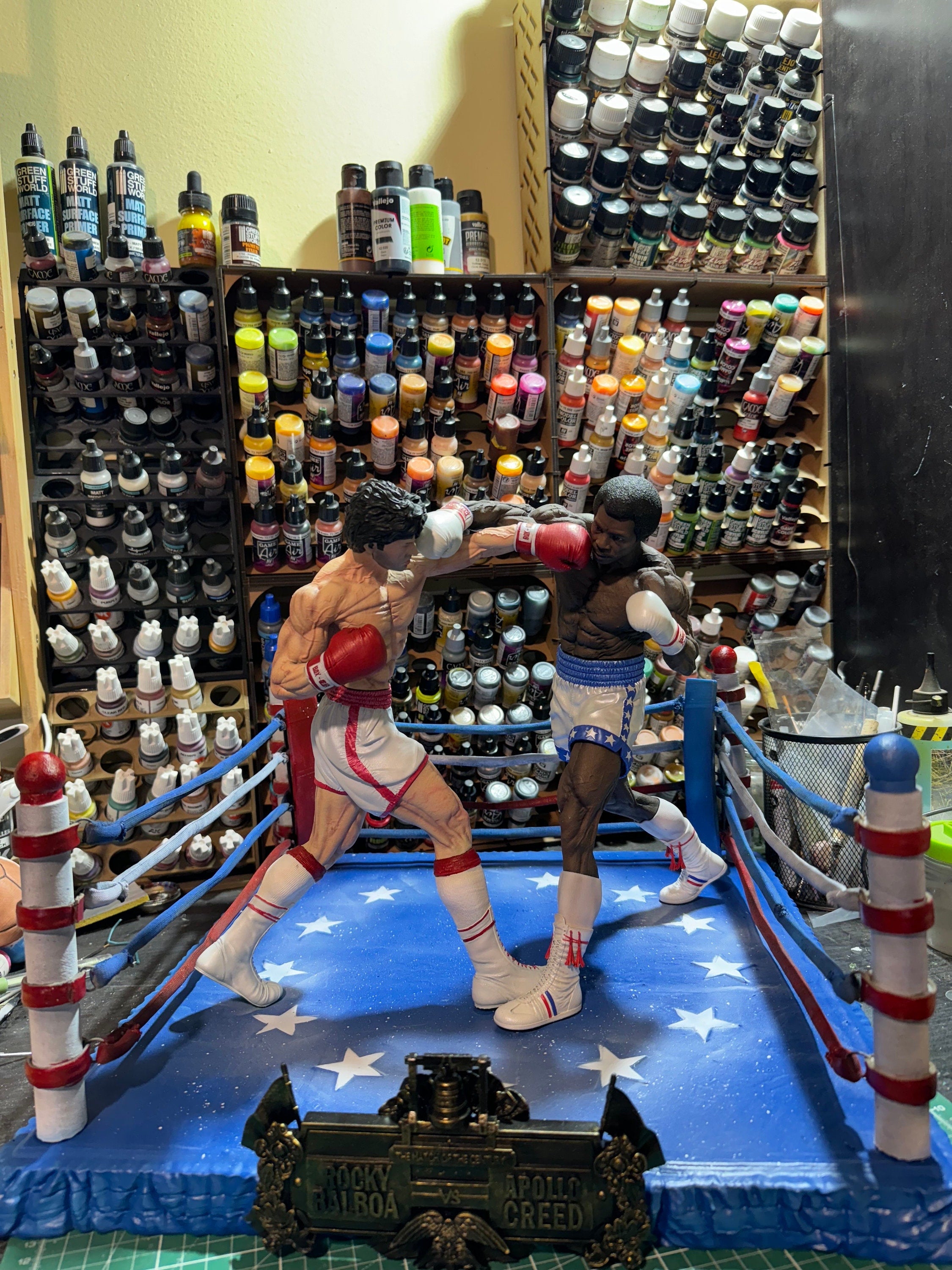 Boxing Legends custom diorama 1/6 figurine hand painted