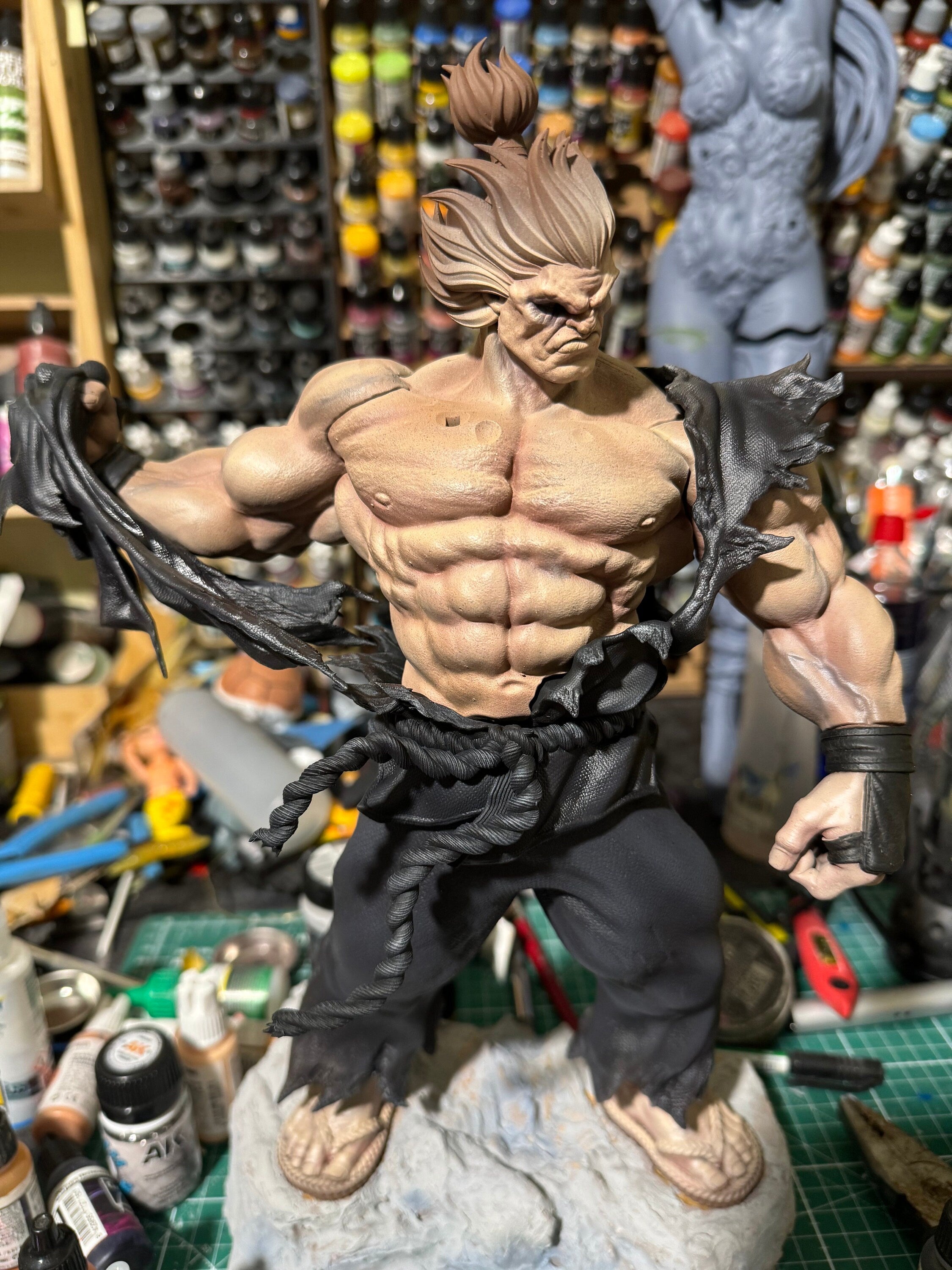 Dark Gi Fighter 1/6 figure statue / hand painted