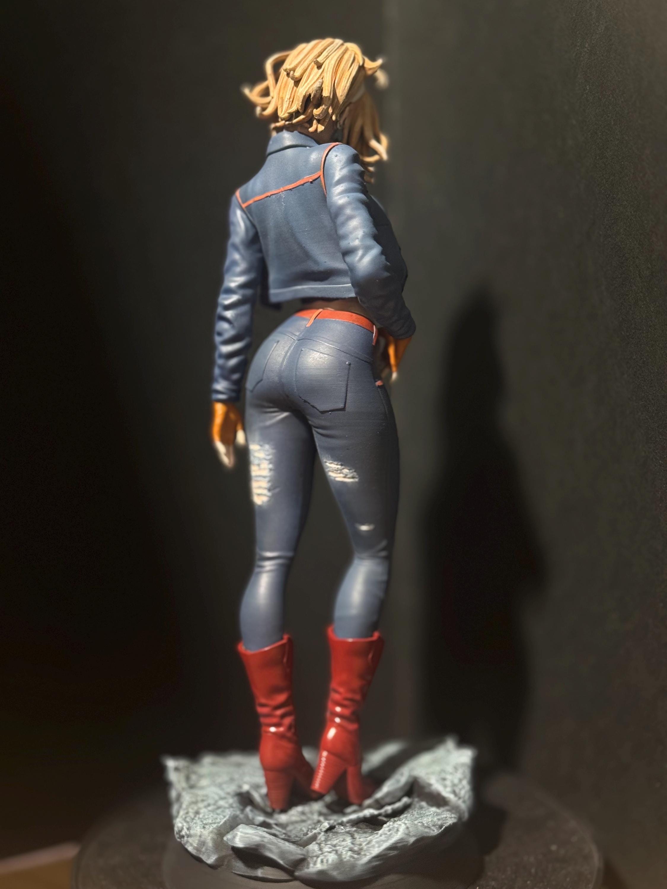 Blonde Android figure statue / hand painted