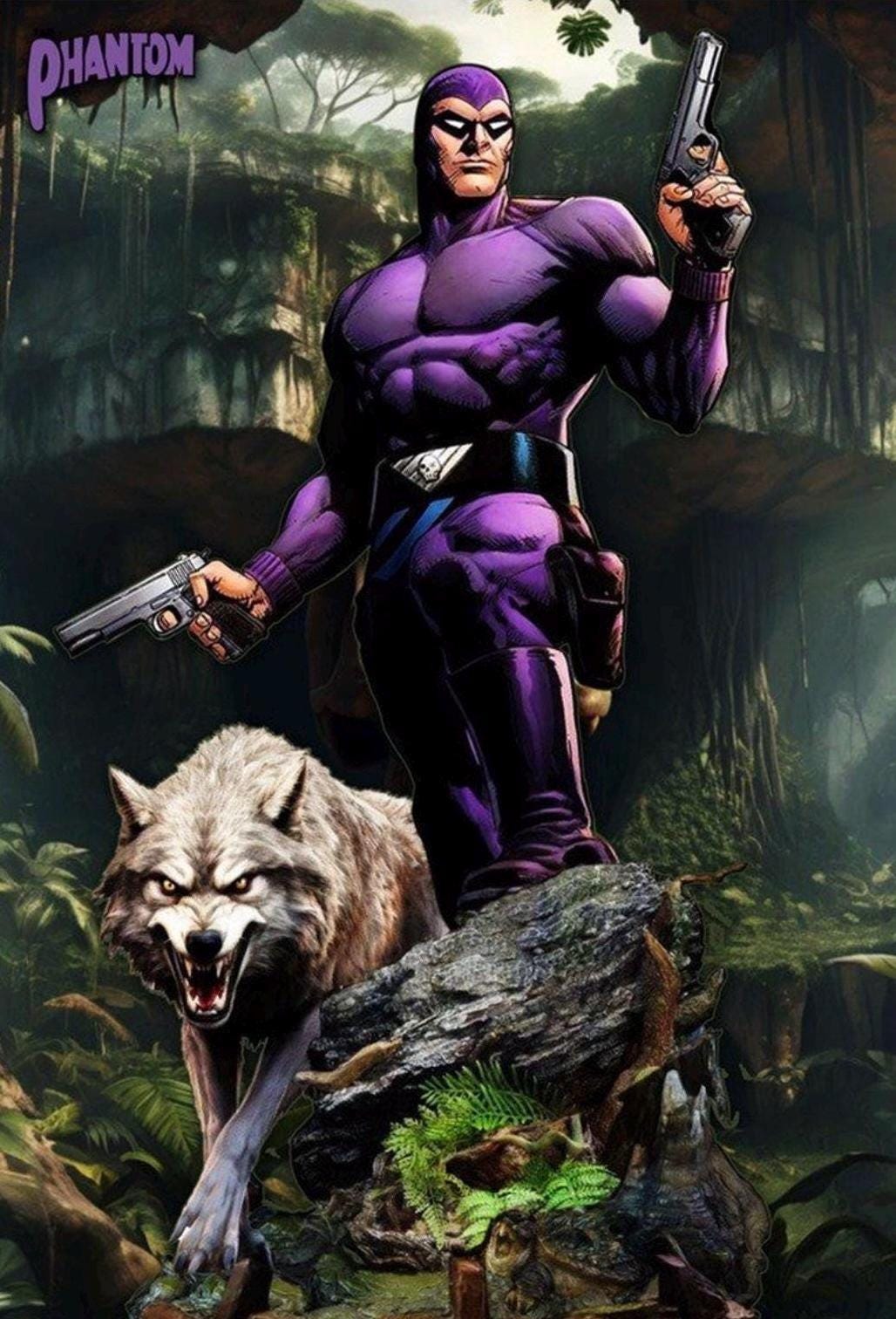 The phantom Hero custom statue hand painted 1/6 - 45cm