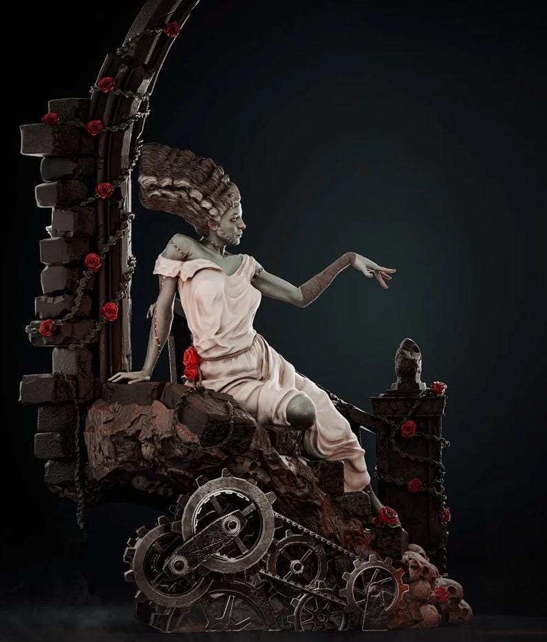 Bride of the Monster Statue: Custom Fantasy Figure 1/6 Scale hand painted