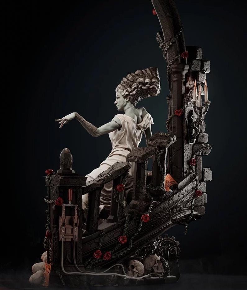 Bride of the Monster Statue: Custom Fantasy Figure 1/6 Scale hand painted
