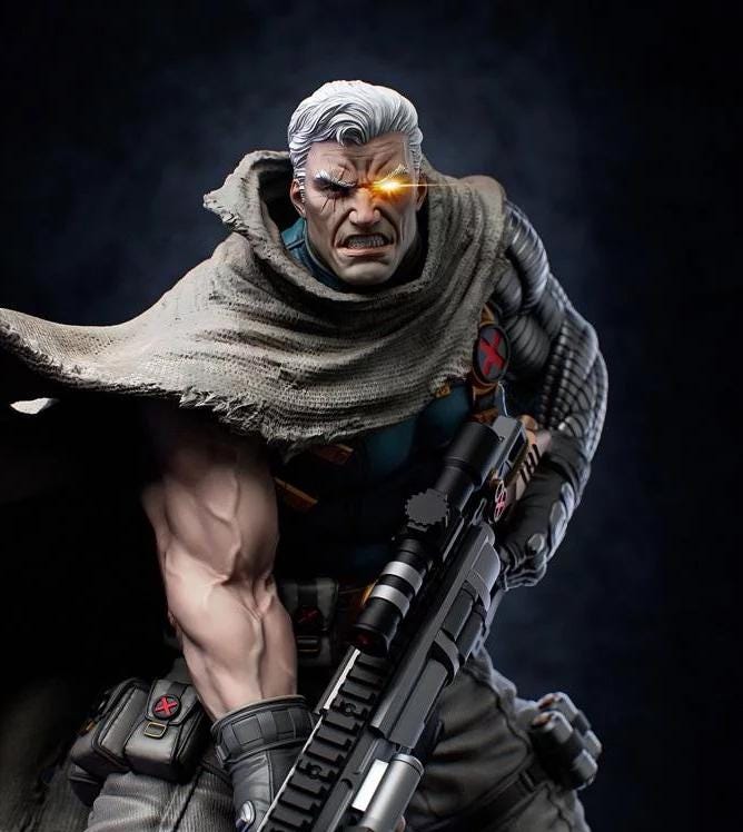 Collectible Custom Cable Figure 32cm Scale 1/6, Detailed Art, for Collectors hand painted