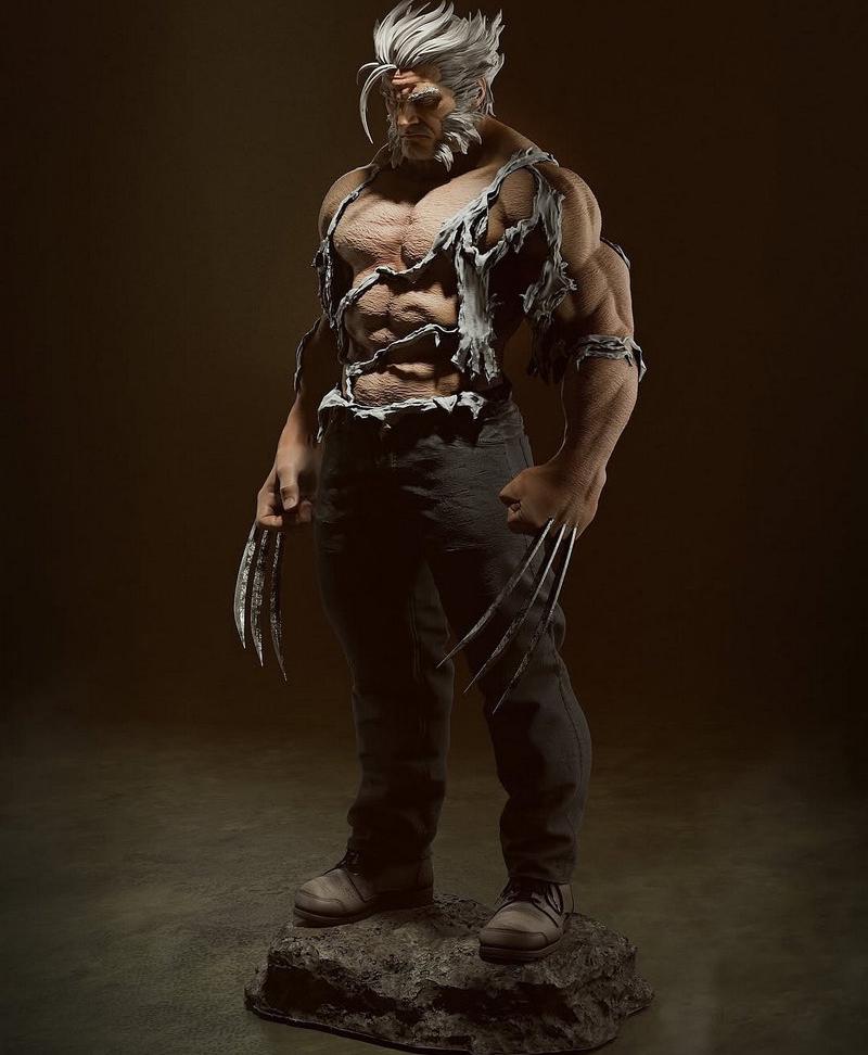 Old Man Logan wolf | statue | 1/6 hand painted
