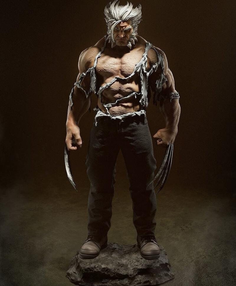 Old Man Logan wolf | statue | 1/6 hand painted