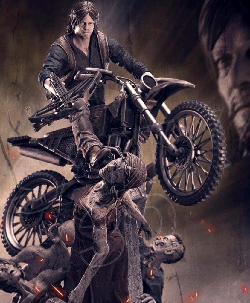 Crossbow Hunter Daryl Custom Figurine | 3D Printed Collectible | 1/6