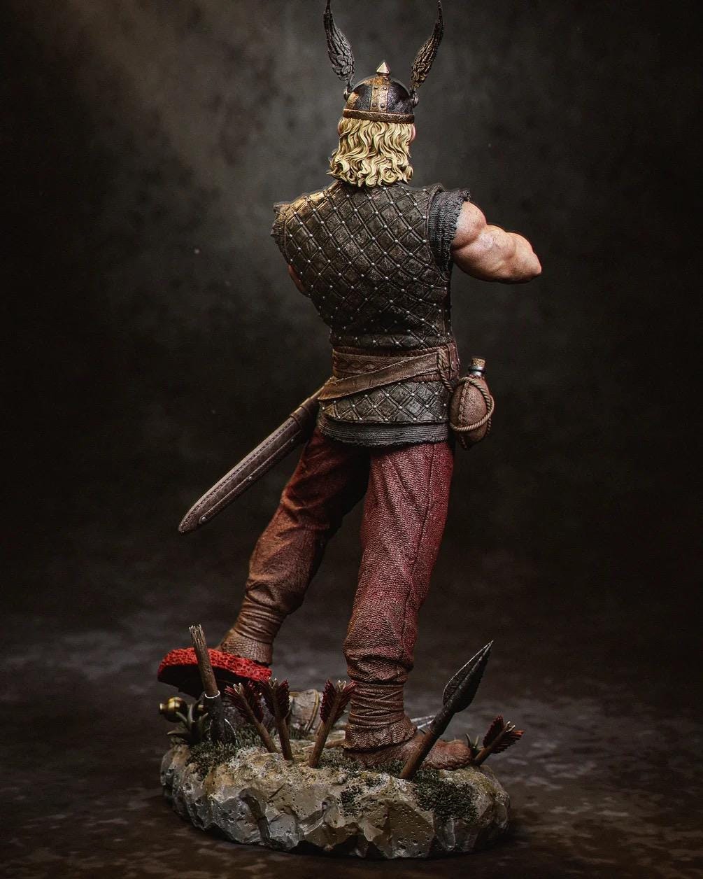 Gaulish Warrior Figurine | Handcrafted Fantasy Collectible Inspired by Ancient Legends and Comic Heroes hand painted