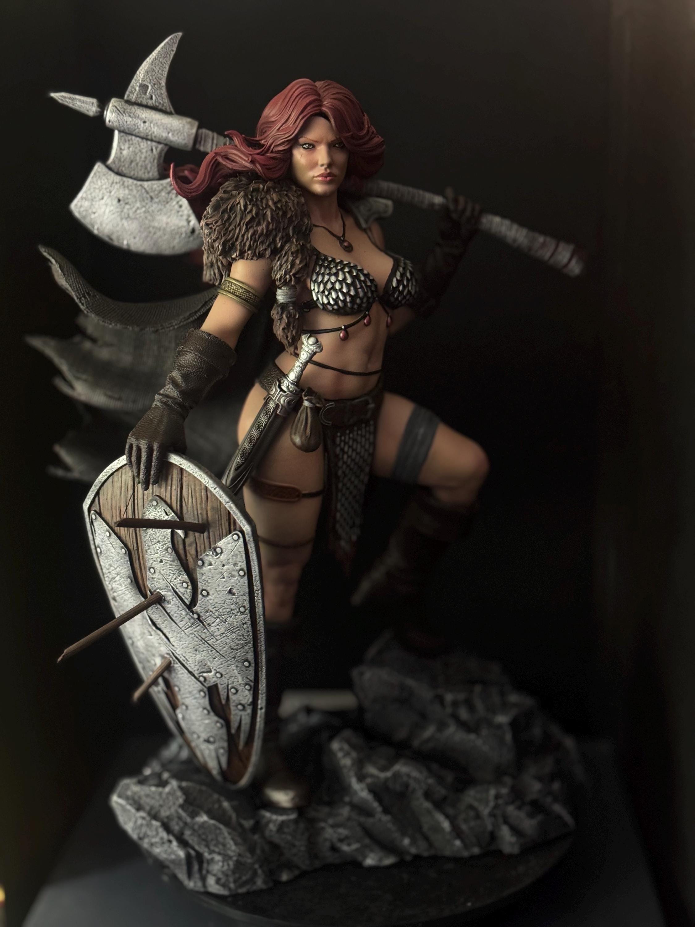 Barbarian Queen custom statue / hand painted