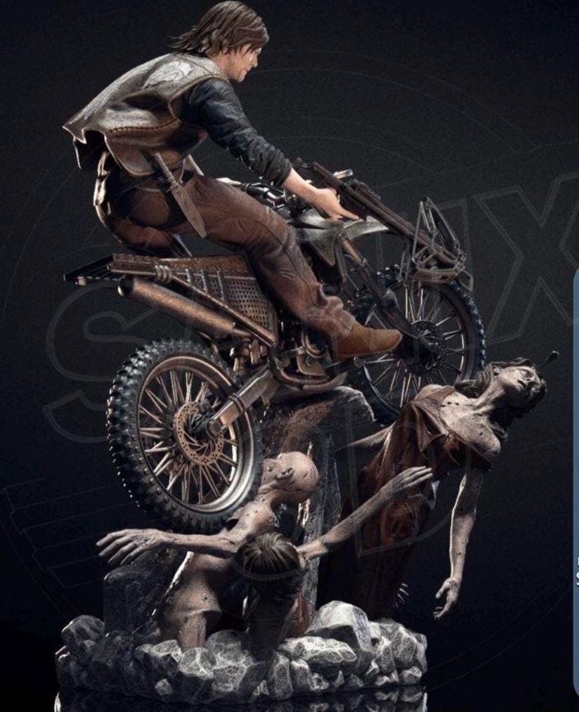 Crossbow Hunter Daryl Custom Figurine | 3D Printed Collectible | 1/6