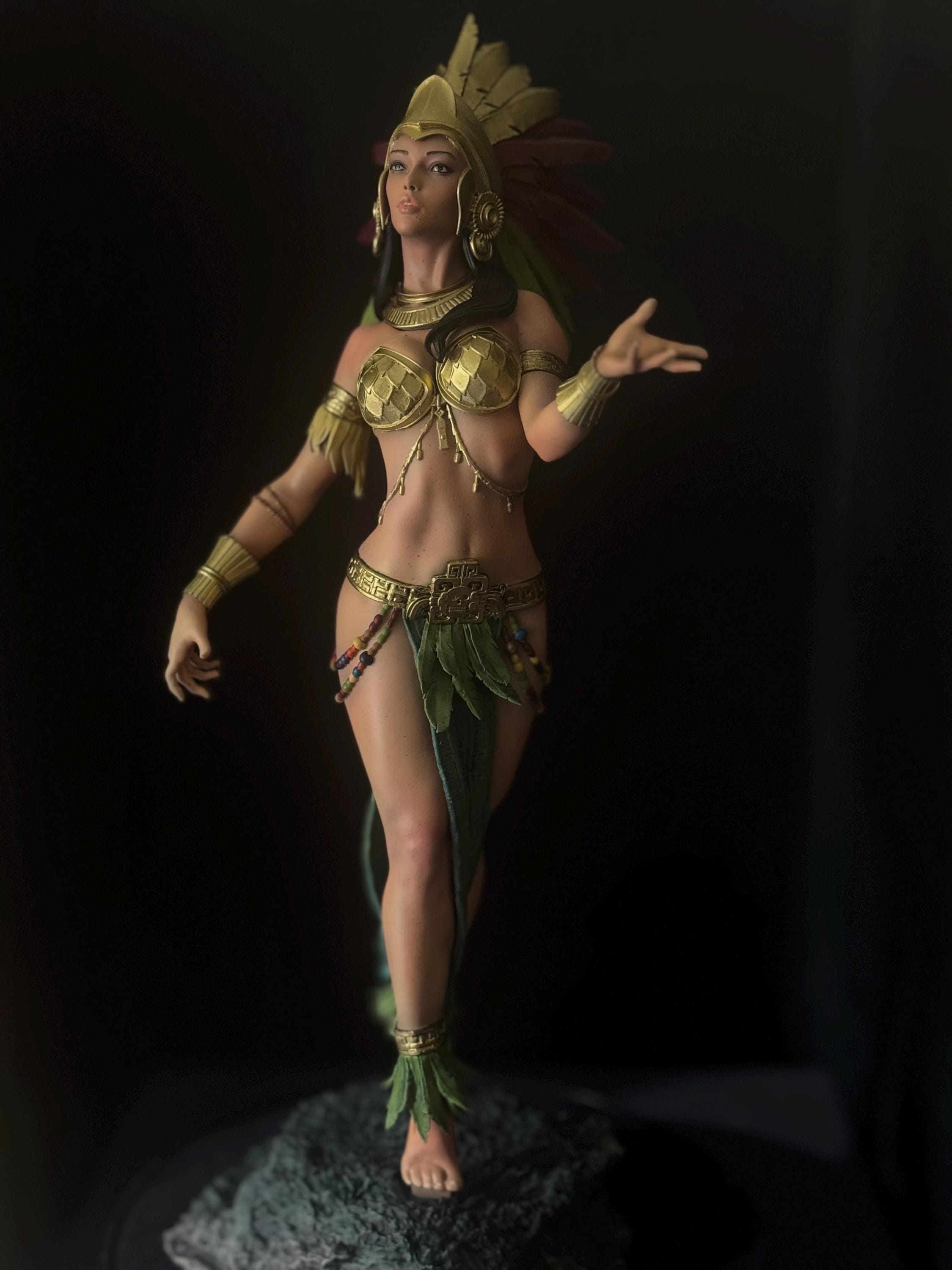 Aztec Goddess Statue 1/6 - hand painted