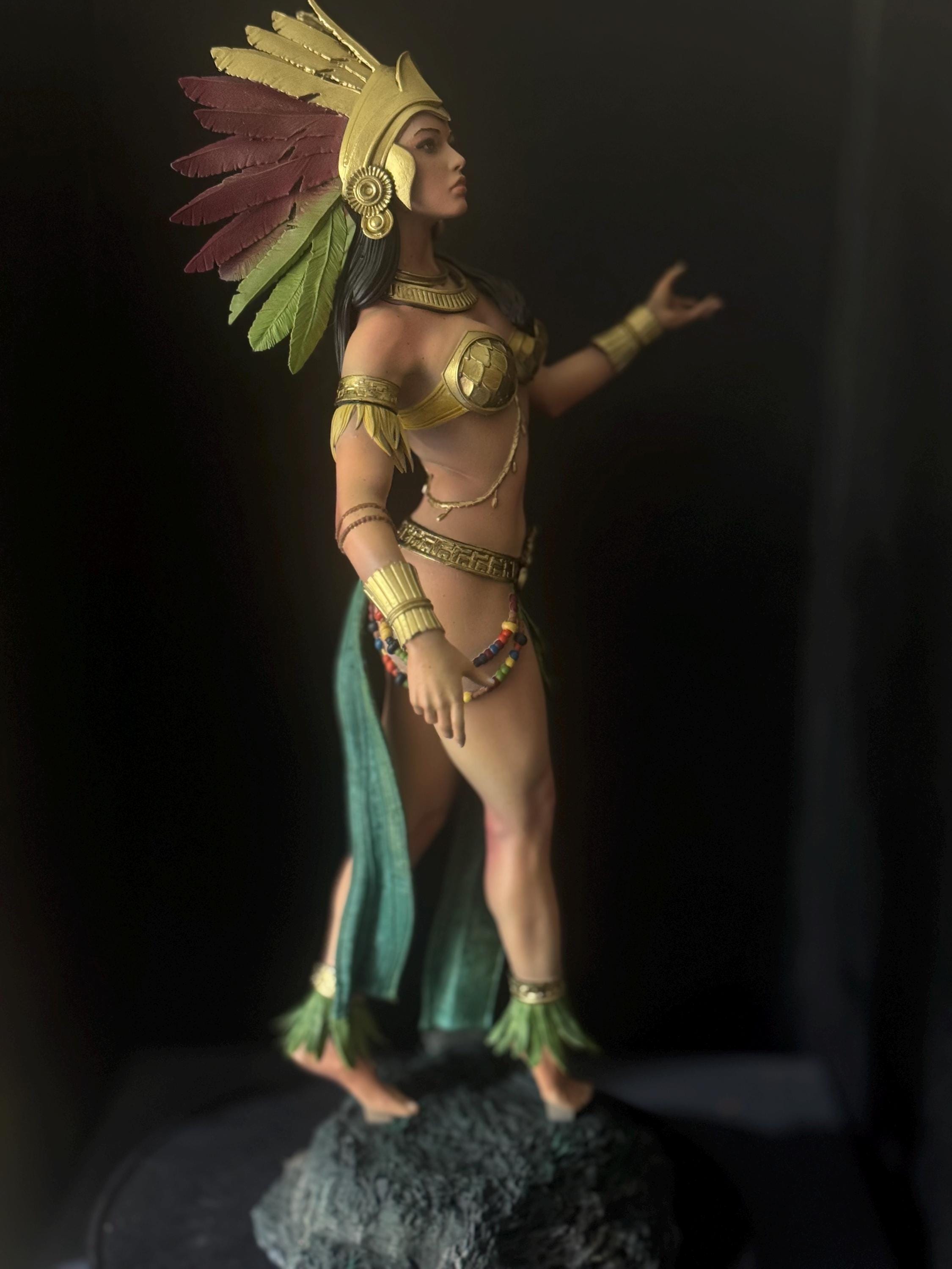 Aztec Goddess Statue 1/6 - hand painted