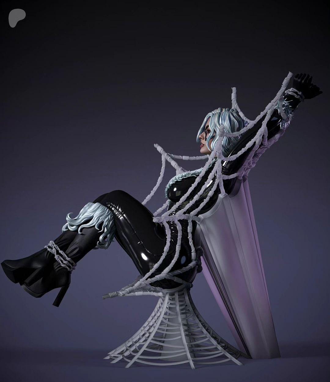 Stealthy black Cat Burglar Custom Figurine | hand painted Feline Thief Statue 1/6