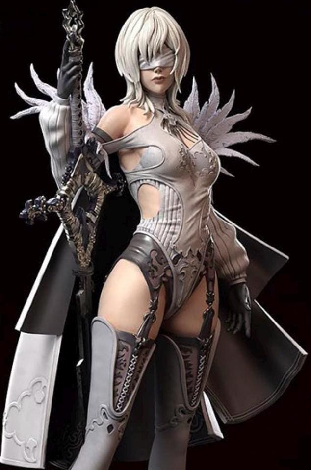 Android Warrior Figurine - 3D Printed Collectible Statue | 1/6 hand painted