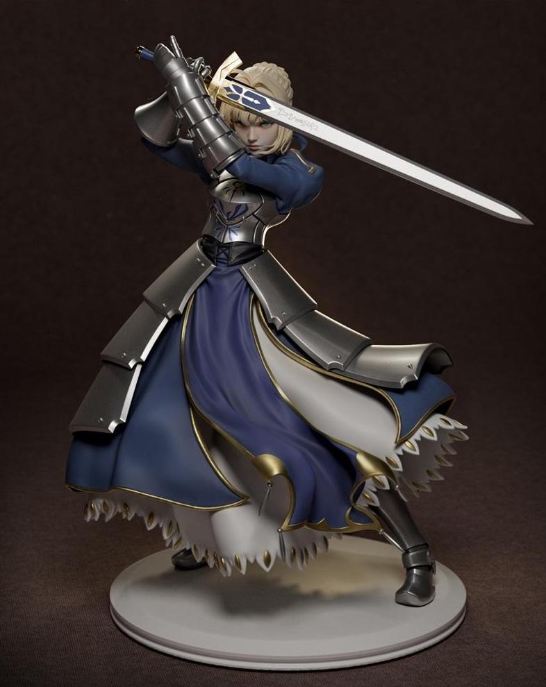Armored saber Knight with Sacred Blade | 1/6 hand painted