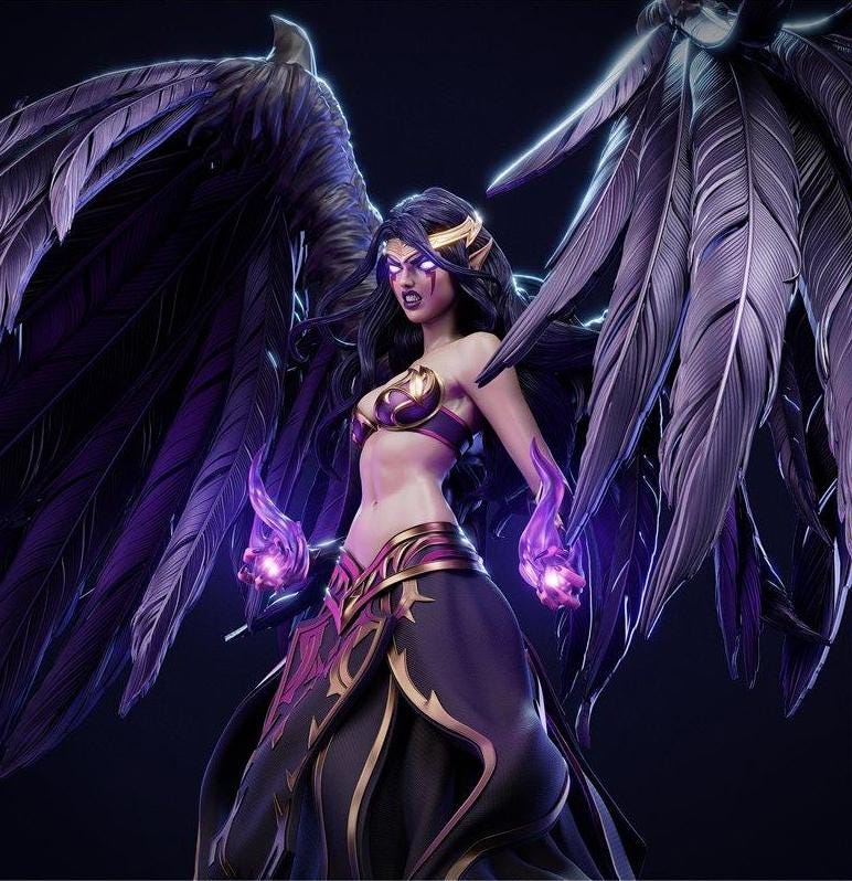 Dark Sorceress | Mystic Witch Collectible Statue | 1/6 hand painted
