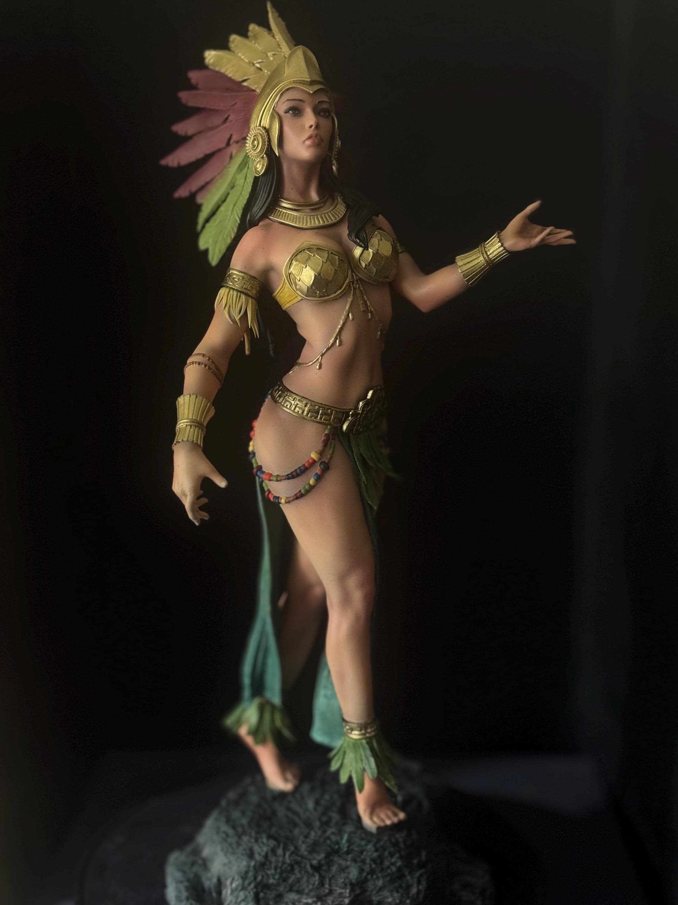 Aztec Goddess Statue 1/6 - hand painted