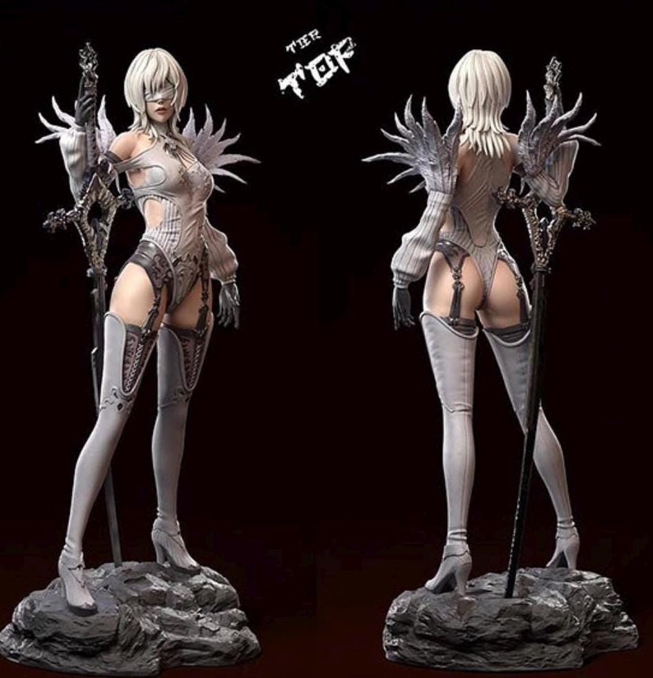 Android Warrior Figurine - 3D Printed Collectible Statue | 1/6 hand painted