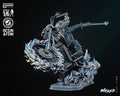 Flaming Rider statue figure statue on bike
