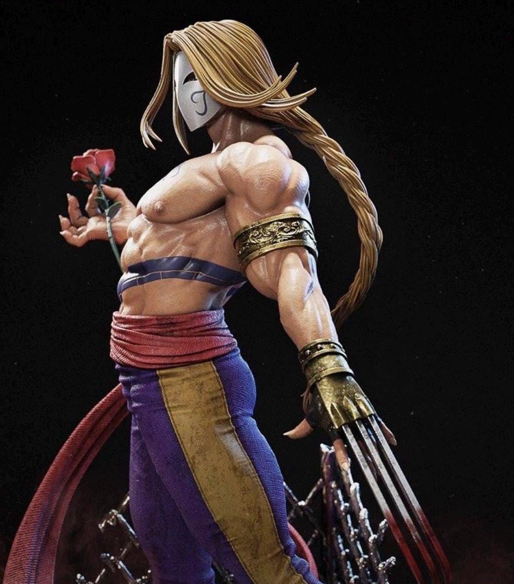 Masked Clawed Fighter Custom Figurine – Hand-Painted Statue 45-50cm