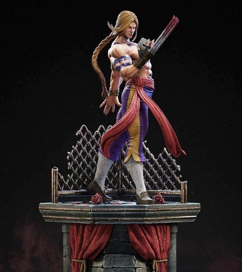Masked Clawed Fighter Custom Figurine – Hand-Painted Statue 45-50cm