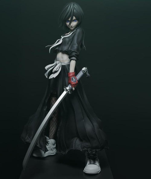 Anime Girl Figurine: Katana Swordswoman Statue 1/6 hand painted