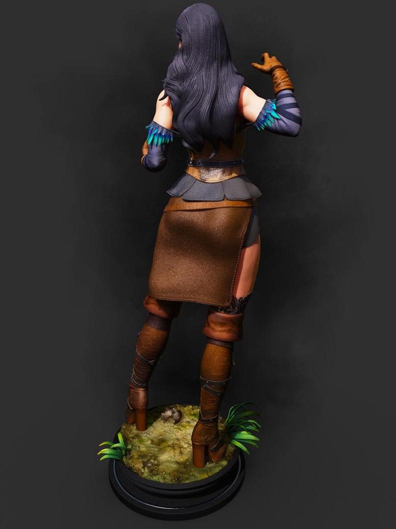 Sorceress Figurine – 1:6 Scale Dark Mage Statue - hand painted