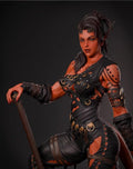 Tiefling Warrior Figurine – 1/6 Scale Resin Fantasy Sculpture hand painted