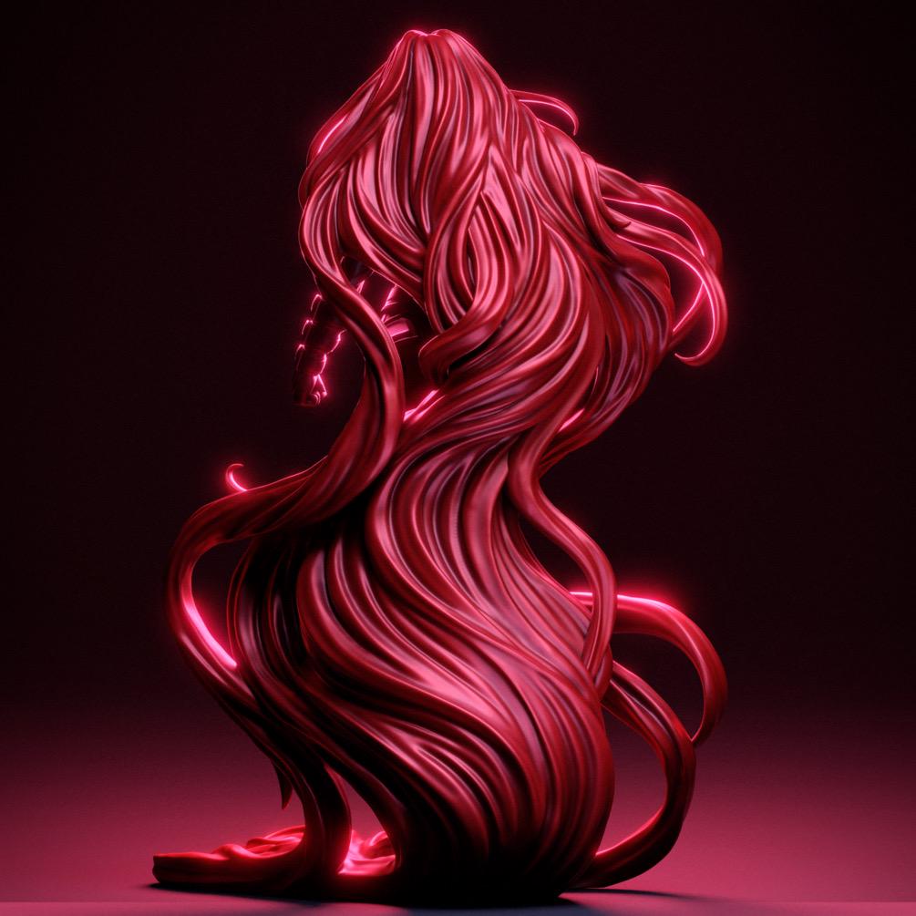 Hand painted Red-Haired Queen Figurine – 1:6 Scale Statue