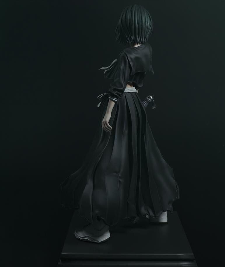 Anime Girl Figurine: Katana Swordswoman Statue 1/6 hand painted
