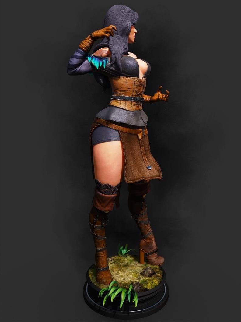 Sorceress Figurine – 1:6 Scale Dark Mage Statue - hand painted