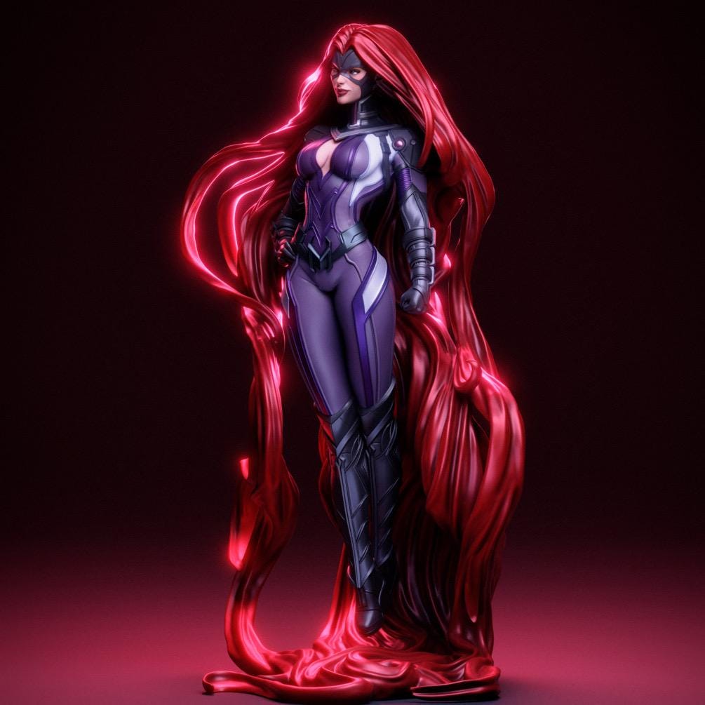 Hand painted Red-Haired Queen Figurine – 1:6 Scale Statue