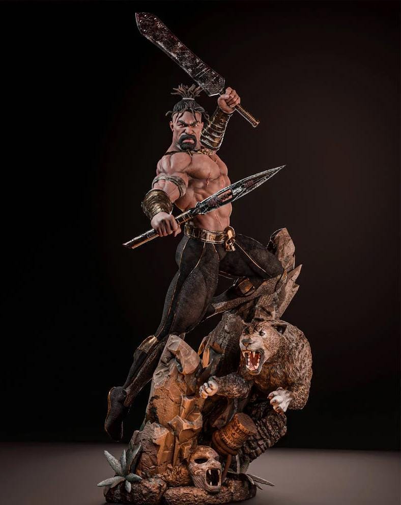 Hand-Painted Barbarian Warrior Figurine: 1/6