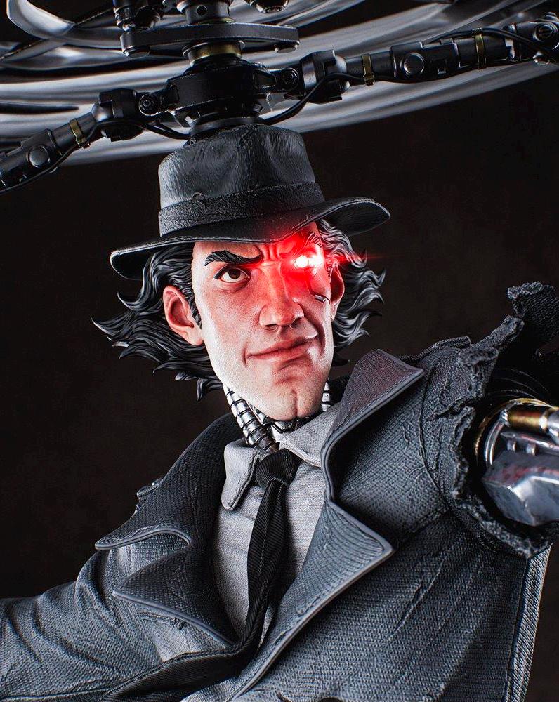 Cyborg Inspector Gadget Figurine – 1:6 Scale Hand-Painted, led eyes