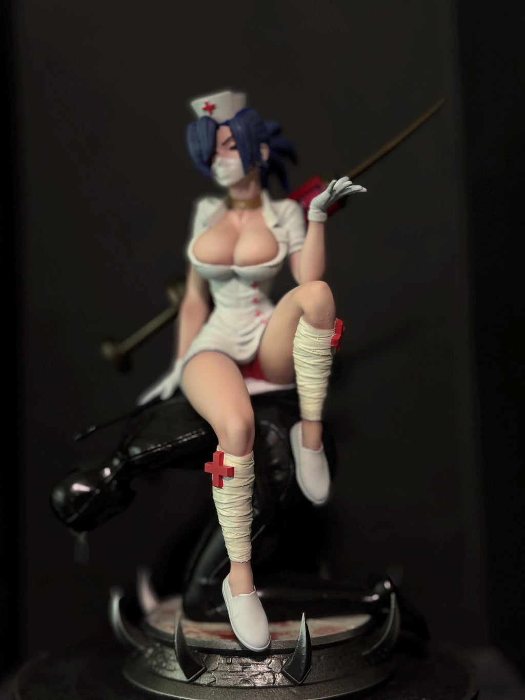 Ninja Nurse valentine Figurine – Highly Detailed custom Statue 1/6 hand painted
