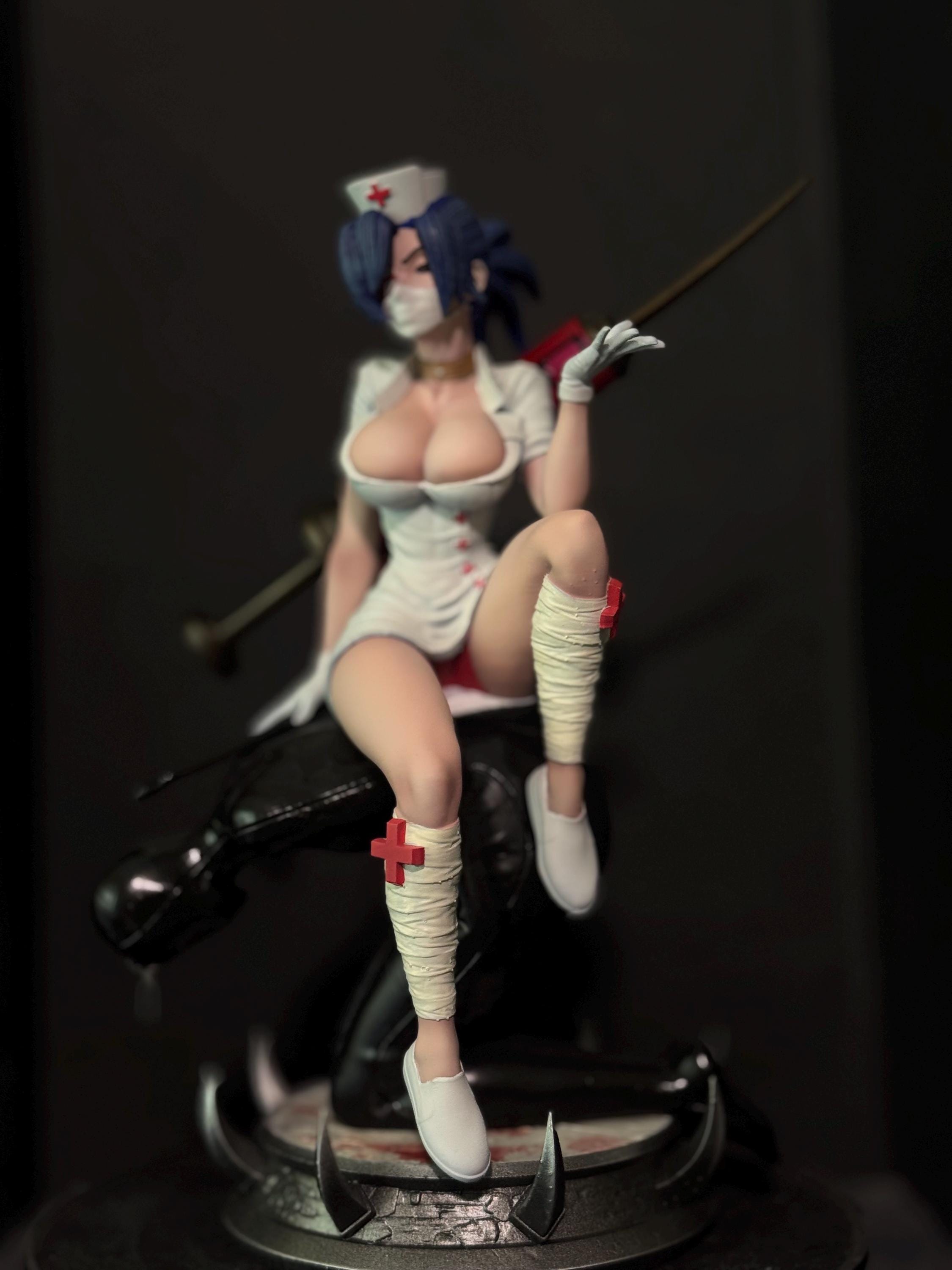 Ninja Nurse valentine Figurine – Highly Detailed custom Statue 1/6 hand painted