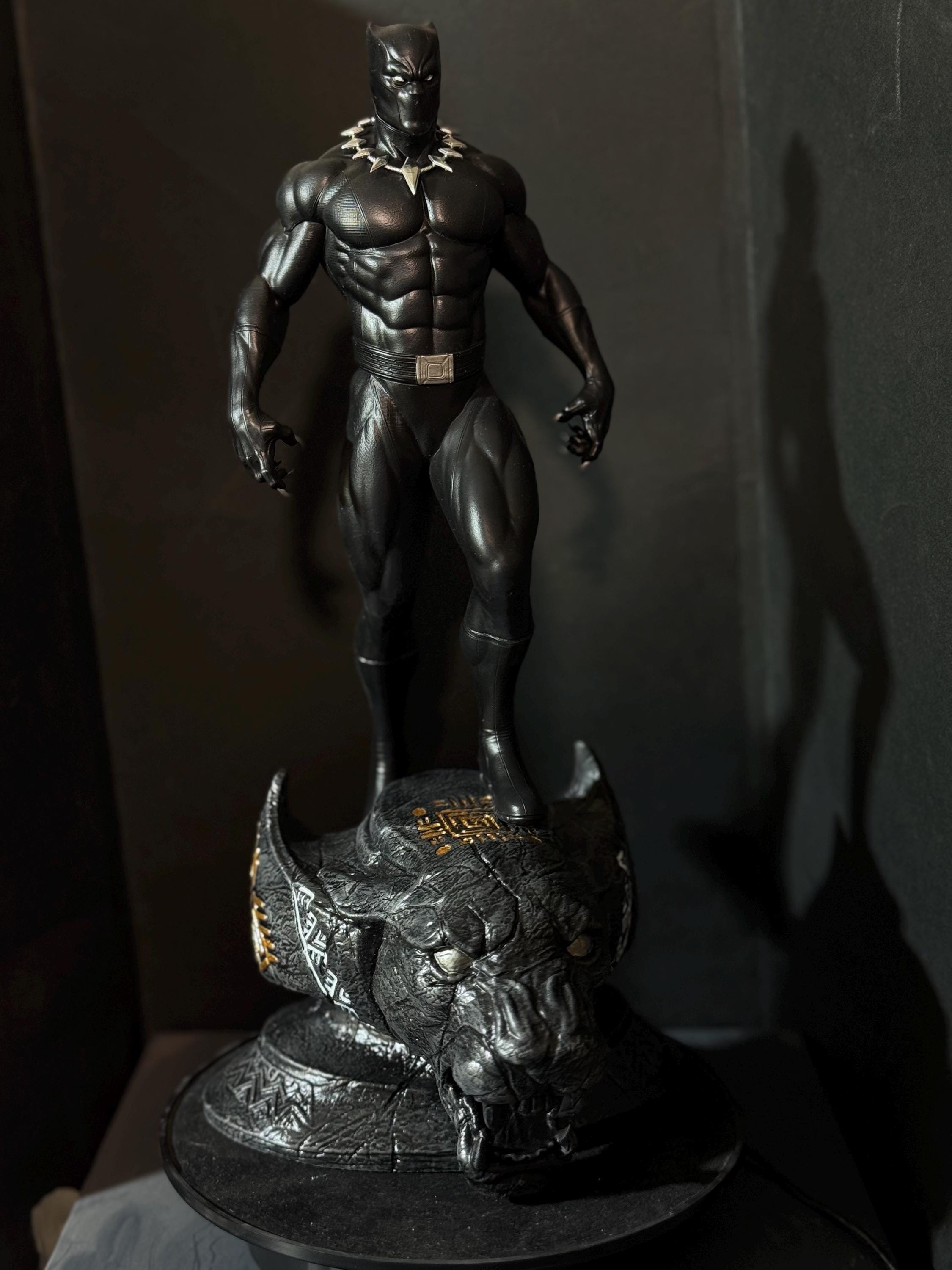 Panther Guardian custom statue / hand painted