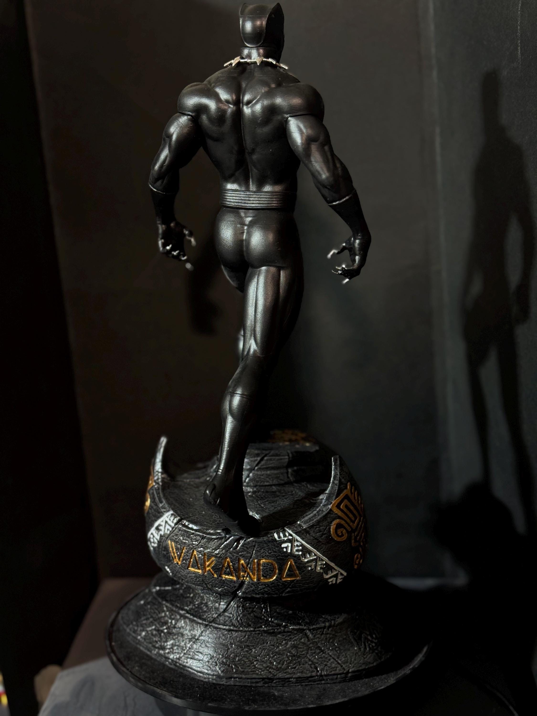 Panther Guardian custom statue / hand painted