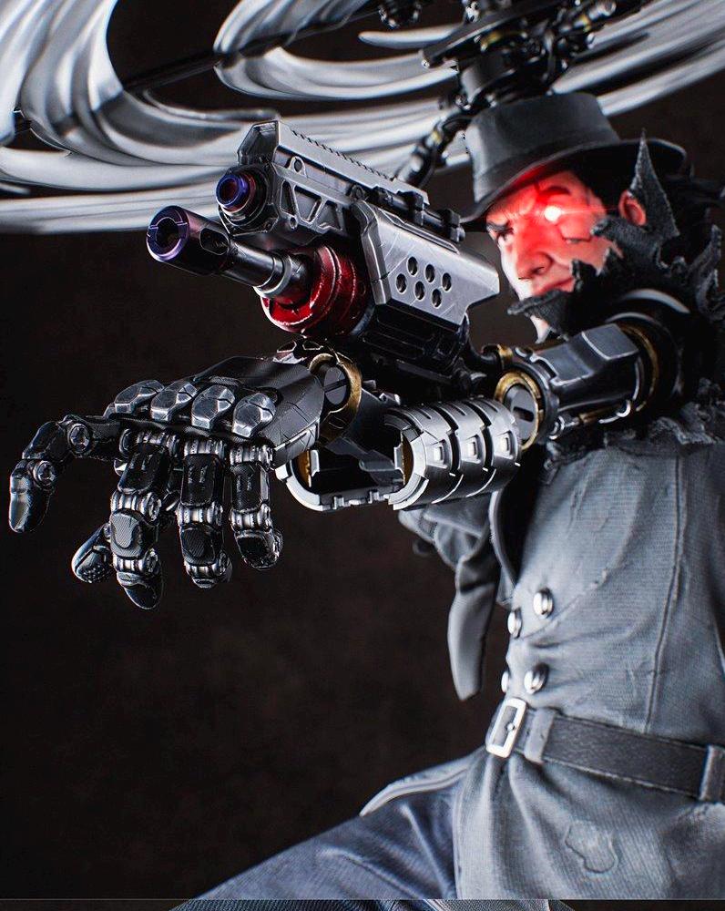 Cyborg Inspector Gadget Figurine – 1:6 Scale Hand-Painted, led eyes