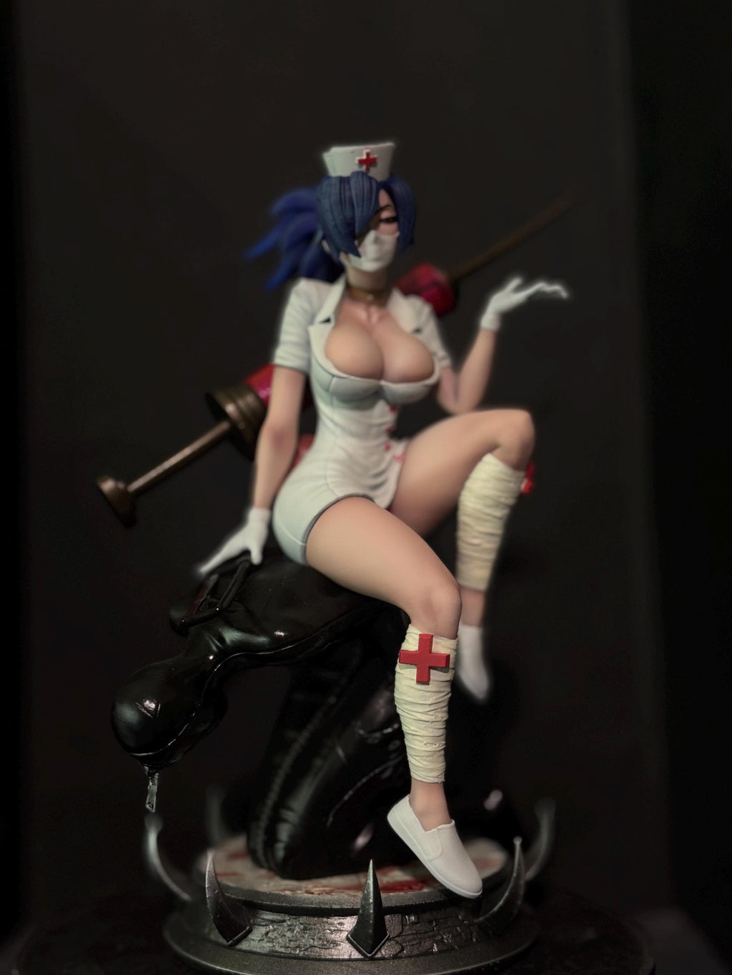 Ninja Nurse valentine Figurine – Highly Detailed custom Statue 1/6 hand painted