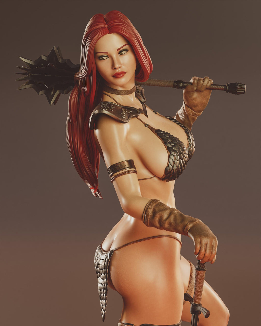Barbarian Warrior Woman – 1/6 Fantasy Figurine hand painted