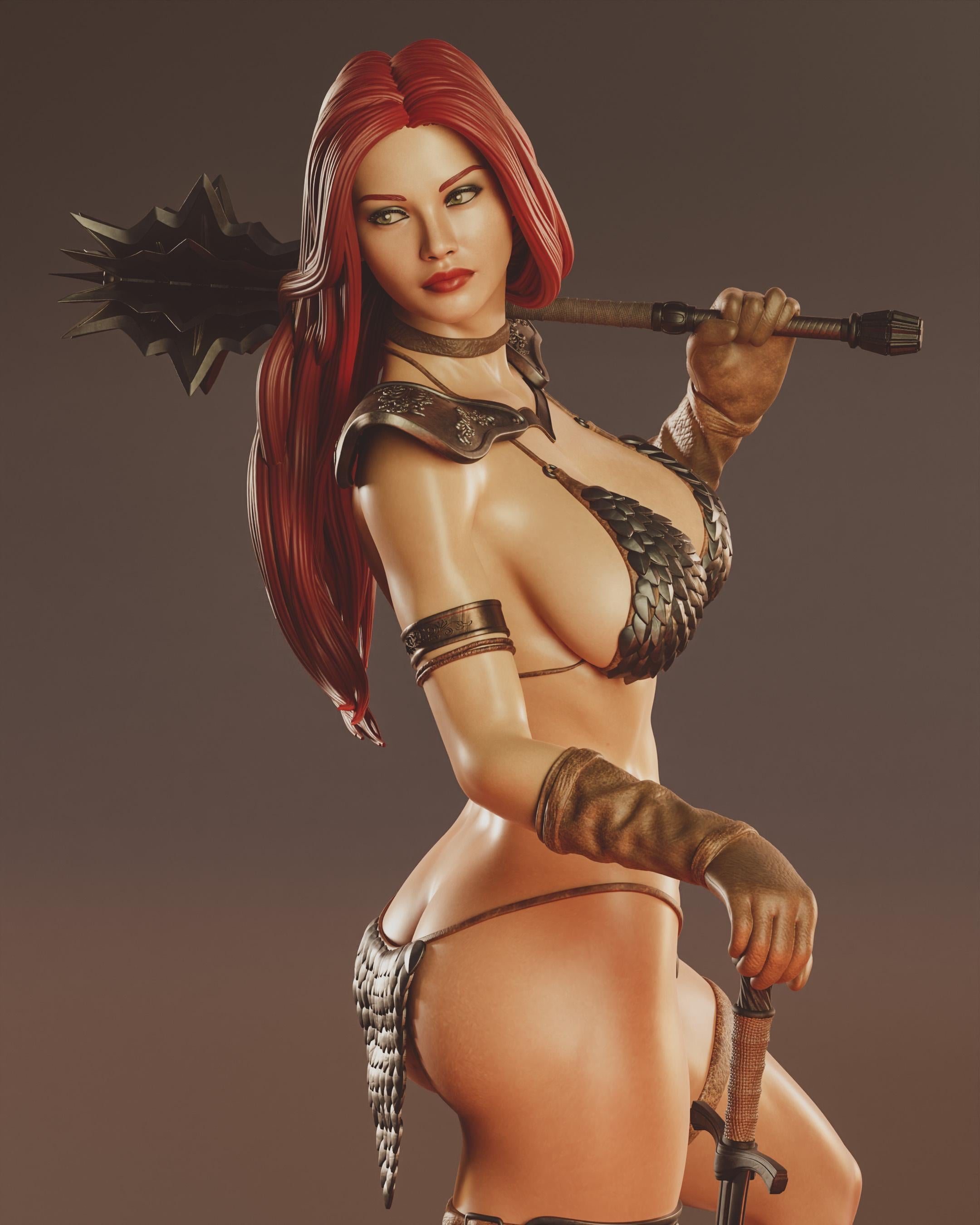 Barbarian Warrior Woman – 1/6 Fantasy Figurine hand painted