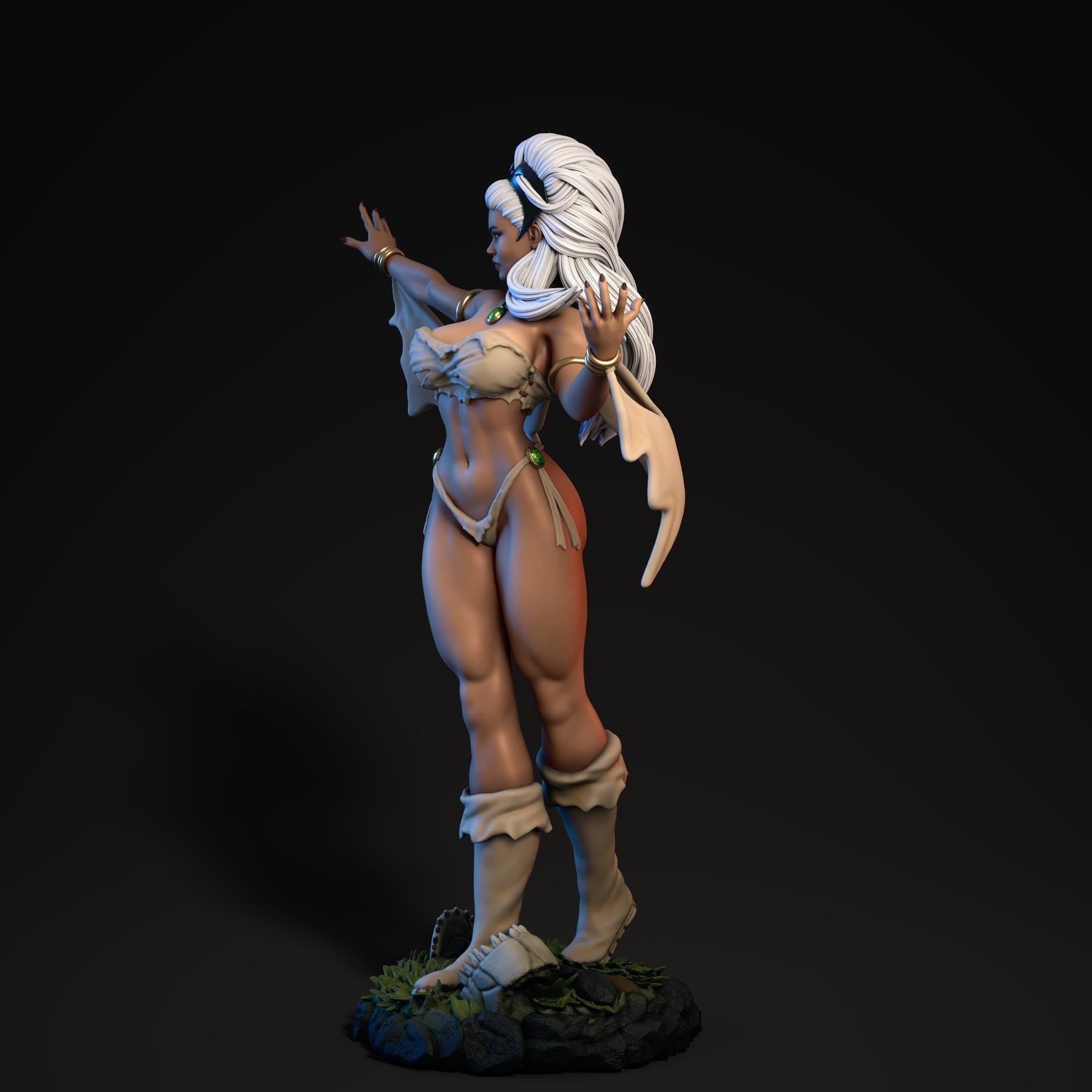 Custom hand Painted Tribal Warrior Woman – 1/6 Scale Fantasy Goddess Figurine