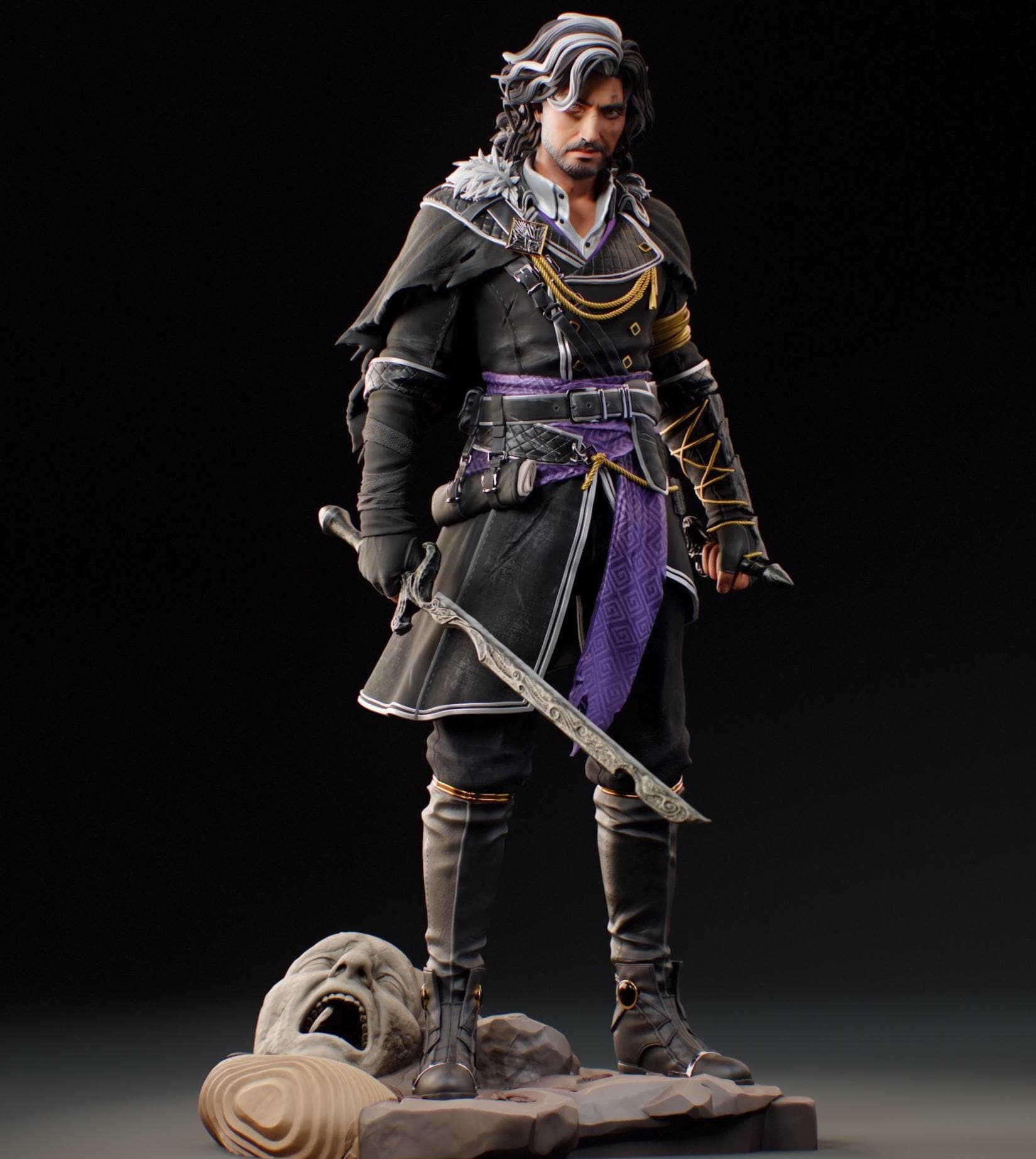 Custom Figurine of Dark Hero – hand Painted 1/6