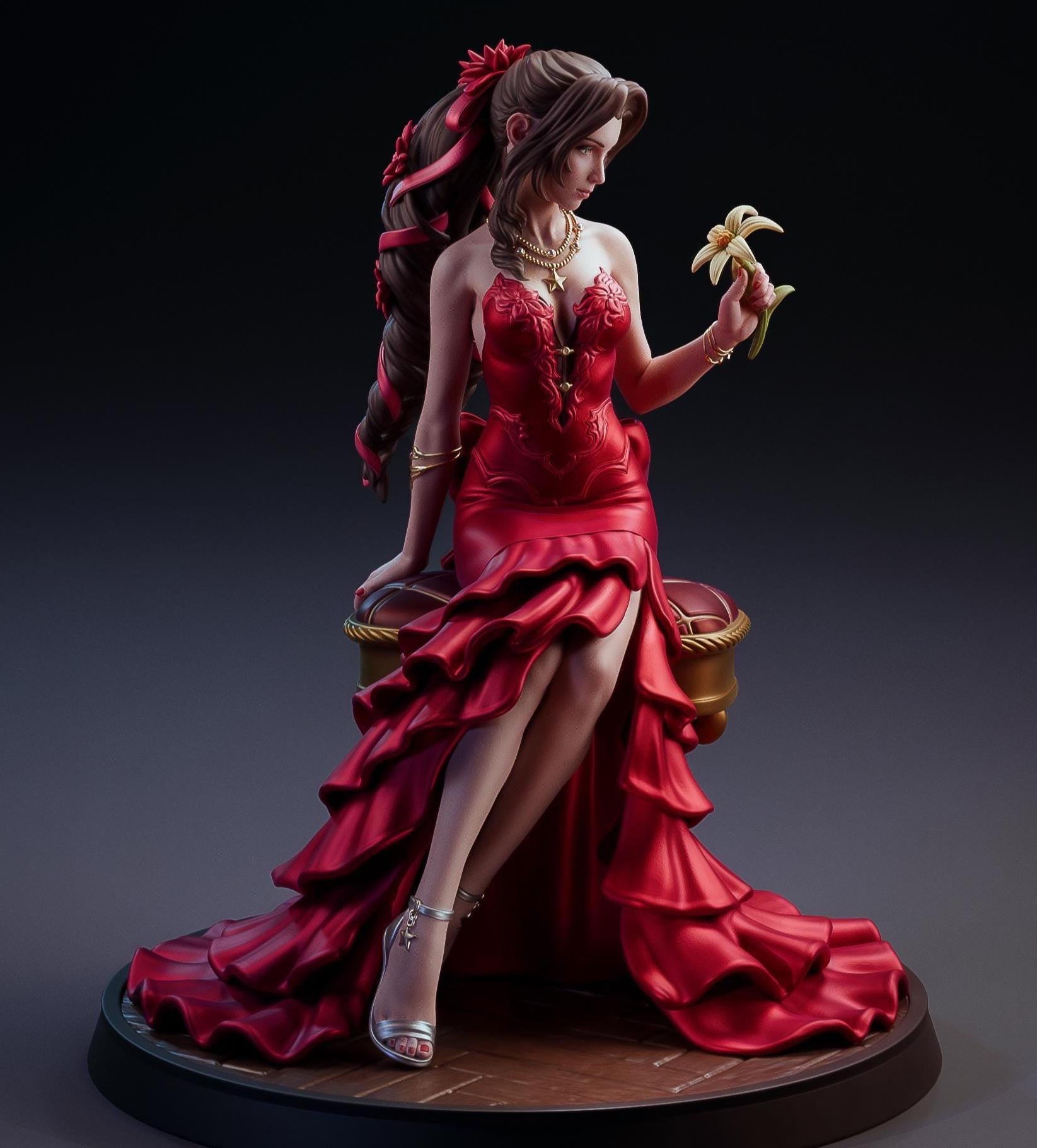 Custom Figurine of Elegant Lady in Red – 1/6