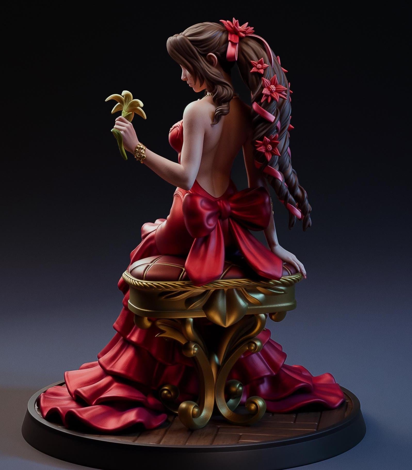 Custom Figurine of Elegant Lady in Red – 1/6