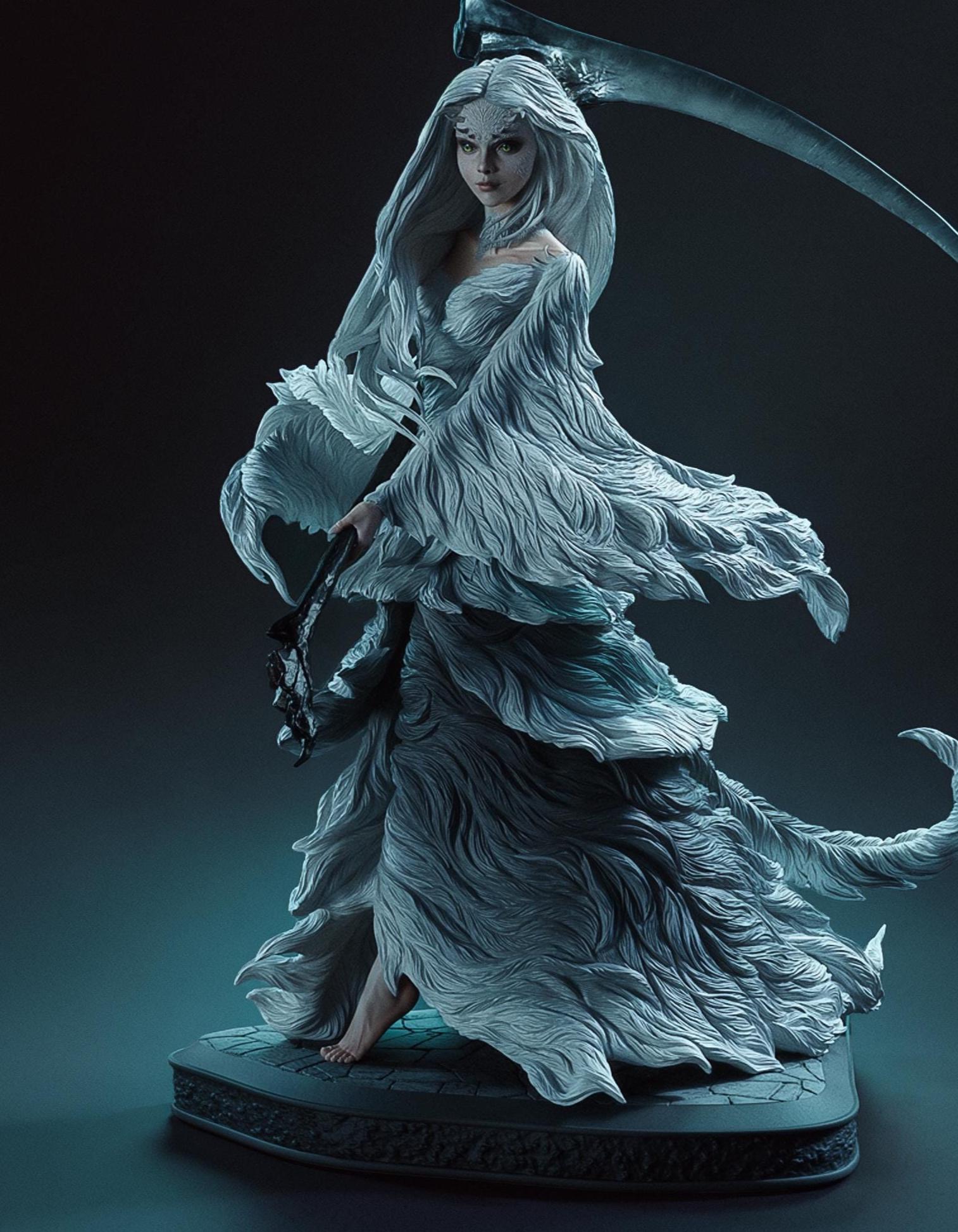 Custom Figurine of Ethereal Reaper – 1/6 Scale Resin Statue / hand painted