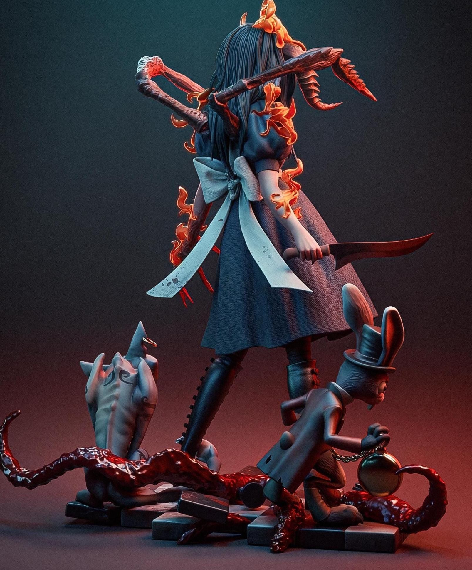 Custom Figurine of Twisted Wonderland Girl – 1/6 Scale Resin Statue / hand painted