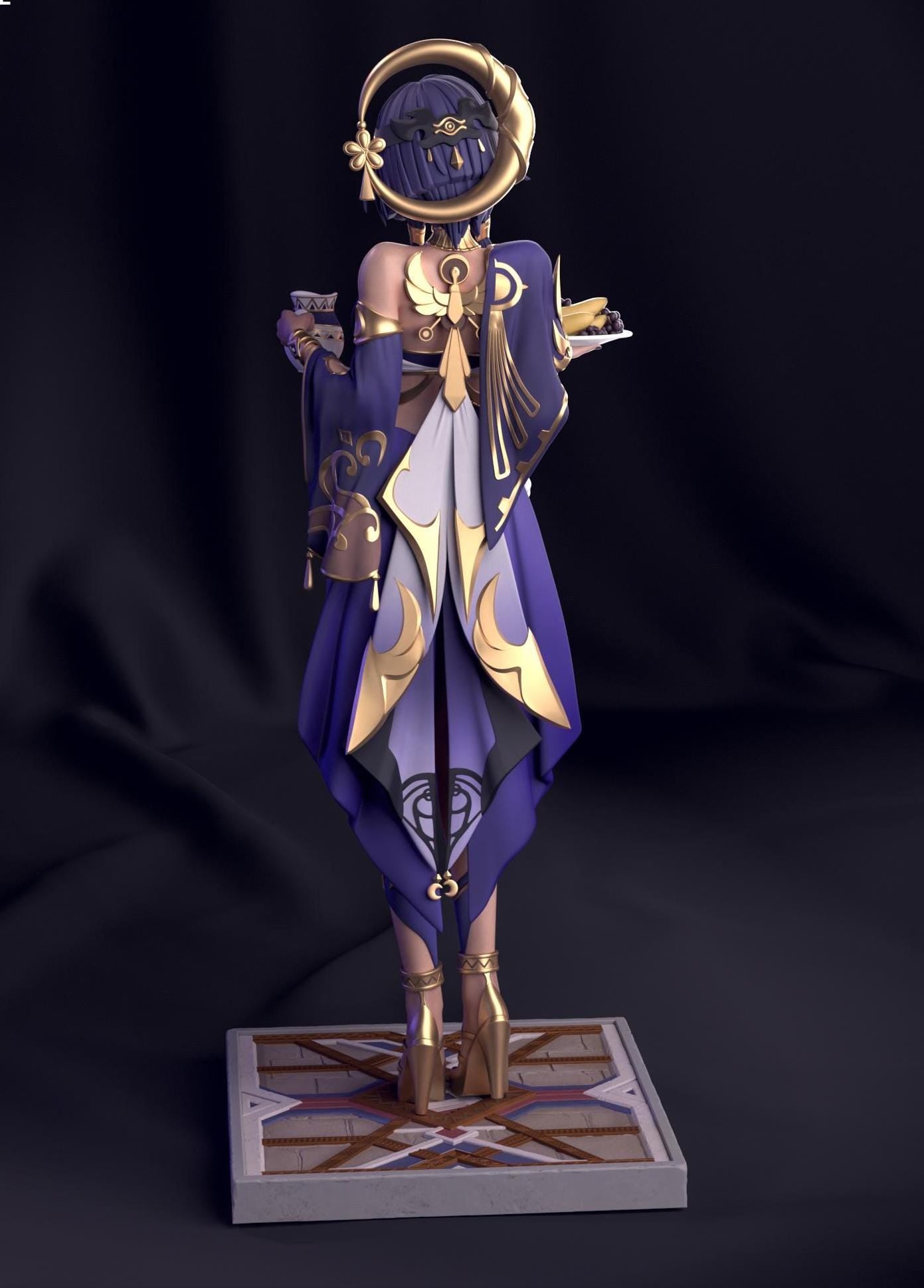 Custom Figurine of Elegant Hostess – hand Painted Statue