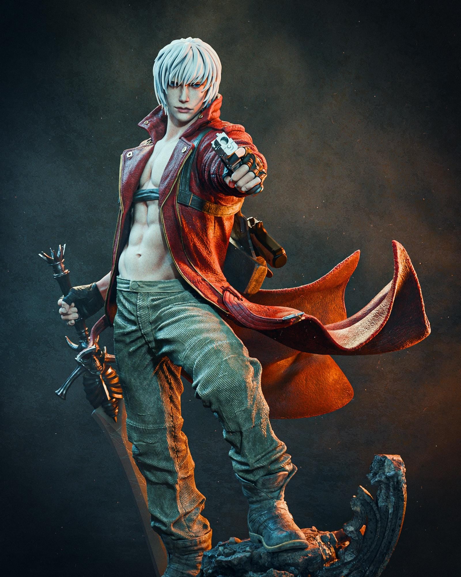 Demon Hunter Figurine – 1/6 Fantasy Statue / hand painted
